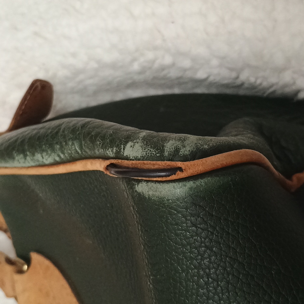 Dooney & Bourke Green and Tan Satchel Structured Design - Picture 3 of 7